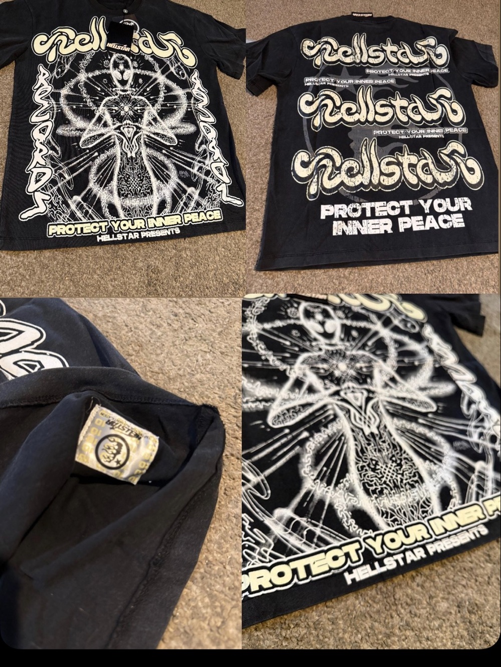 Hellstar Black Graphic Tee - Protect Your Inner Peace